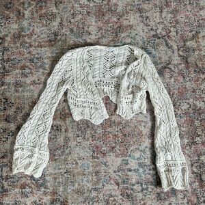 crochet cropped cardigan